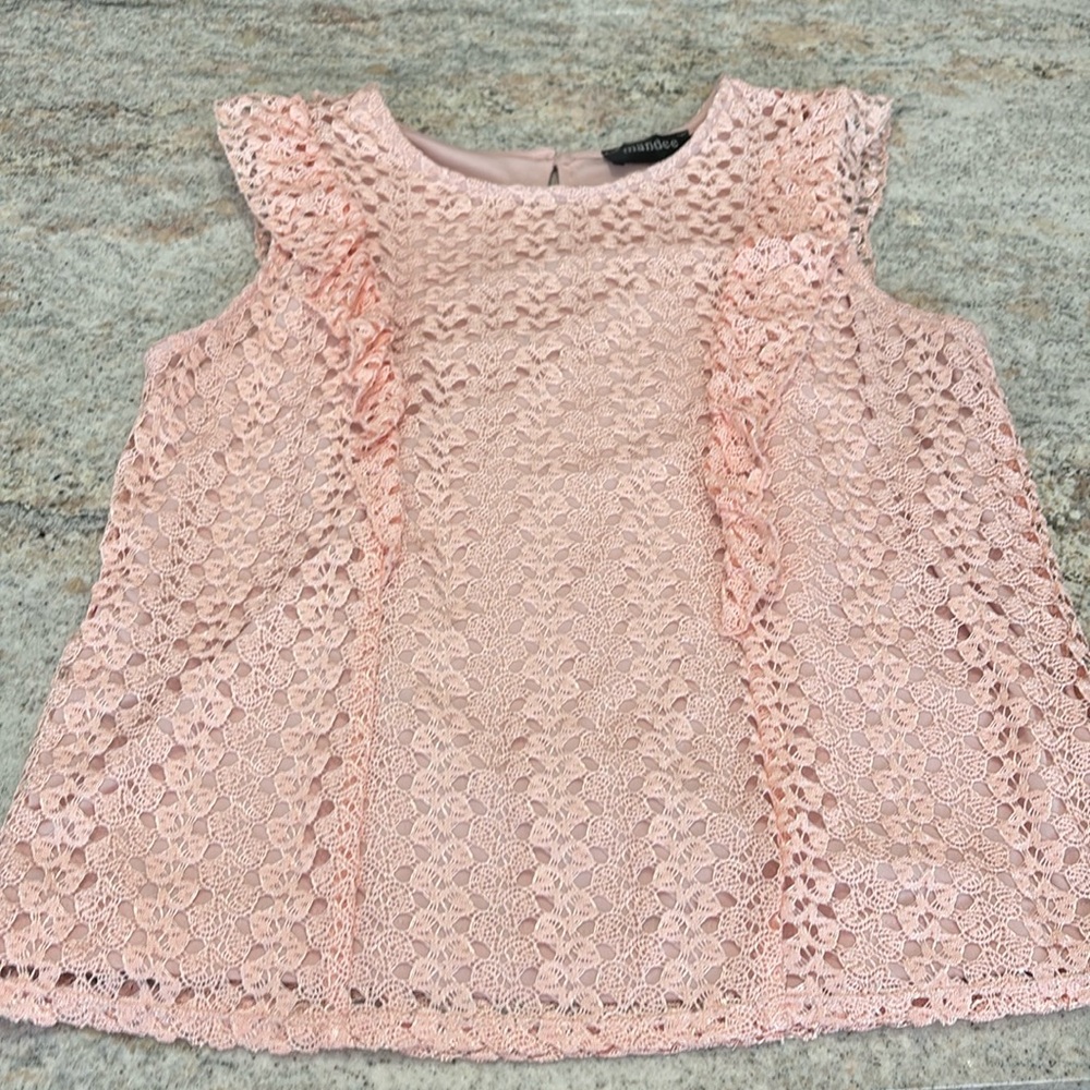 10/$30 Mandee Crochet Ruffle Top